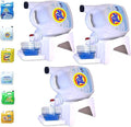 TidyFriend 3 Pack Laundry Detergent Dispenser with Tray & Strap, Laundry Soap Dispenser with Non-Slip Rubber Feet for Washing Room Organization, Easy Pour (White)-Ruum Studio Home