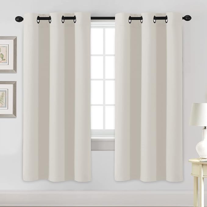 H.VERSAILTEX Room Darkening Curtains for Living Room Light Reducing Thermal Insulated Window Treatment Panels/Drapes Grommet Top 2 Panels (Ivory - 42 x 72 Inches)-Ruum Studio Home