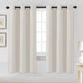 H.VERSAILTEX Room Darkening Curtains for Living Room Light Reducing Thermal Insulated Window Treatment Panels/Drapes Grommet Top 2 Panels (Ivory - 42 x 72 Inches)-Ruum Studio Home