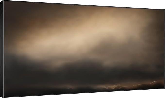 SIGNWIN 30"x60" Extra Large Framed Wall Art Golden Sunset Cloud, Moody Sky Scene for Home Living Room Bedroom Decor (Frame Assembly Required)-Ruum Studio Home