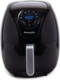 PowerXL Air Fryer 7 QT Maxx Classic, Extra Hot Air Fry, Cook, Crisp, Broil, Roast, Bake, High Gloss Finish, Nonstick, Black-Ruum Studio Home