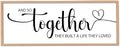 And So Together They Built A Life They Loved Sign Wall Decor 40"X15" Bedroom Above Over Bed Large Wood Framed Love Quotes for Couple Wall Hanging Art (Wood)-Ruum Studio Home