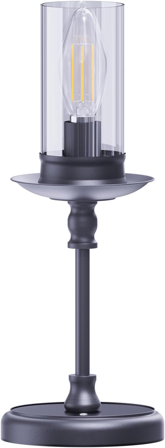 Vintage Cordless LED Candle Table Lamp Rechargeable Battery Powered Lamp, Touch Control, Metal Finish, Suitable for Bedroom, Dining Room, Wedding, Thanksgiving, Christmas, Wedding, Party, Birthday-Ruum Studio Home