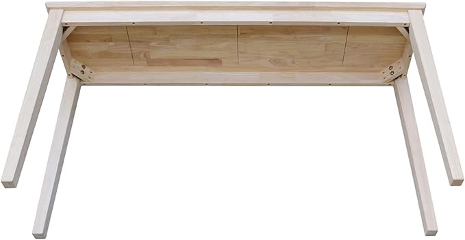 IC International Concepts Extended Length Shaker Console Table, 60" W x 16" D x 30" H Real/Solid Parawood, Kitchen/Dining, 50 Lbs. Wt. Capacity, DIY, Paint/Stain In Any Color, Unfinished-Ruum Studio Home