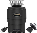 Garbage Disposal 3/4 HP Ultra Quiet powerful grinding Kitchen Food Waste Disposer with Power Cord Easy install, AC Motor Unit Continuous Feed Stainless Steel Grind 0.75 Horsepower (MAX-5)-Ruum Studio Home