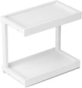 MARTY 2 Tier 15.75"x8.9" Large Countertop Shelf Organizer Spice Rack, Coffee Station Organizer for Mugs Cups, Wooden Shelf Desktop Storage Organizer for Kitchen Bathroom Home Office (White)-Ruum Studio Home