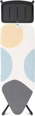 Brabantia - Ironing Board C - Extra Large Steam Iron Rest - Adjustable in Height - Non-Slip Rubber Feet - Cotton Cover with Foam Layer - Foldable XL Unit - Spring Bubbles - 49 x 18 inches-Ruum Studio Home