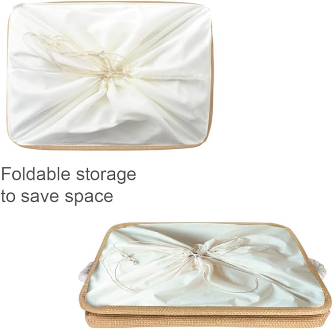 TheWarmHome Storage Bin for Shevles - Extra Jumbo 3Pack 20.5L×15.7W×13.8H inch Organization and Storage Basket for Organizing, Fabric Storage Cubes for Closet Shoe Linen Decorative (Beige)-Ruum Studio Home