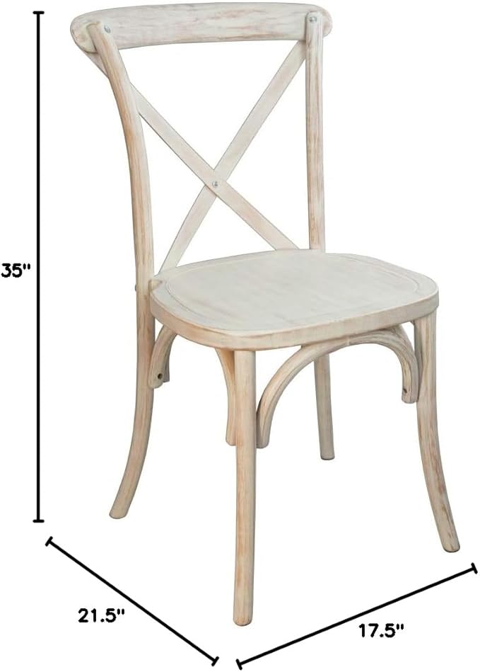 EMMA + OLIVER Lime Wash X-Back Chair-Ruum Studio Home