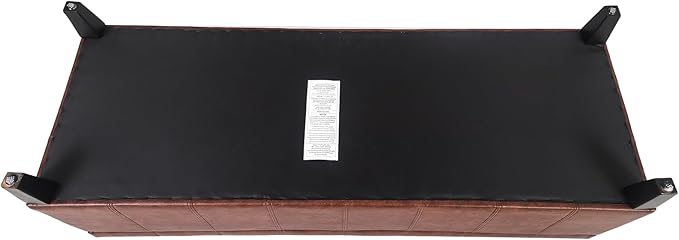 Joveco 51 Inch Storage Ottoman Bench,Tufted Leather Storage Bench for Bedroom (51”,Brown)-Ruum Studio Home