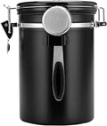 Coffee Canister Airtight Storage Container Stainless Steel Coffee Jar with Scoop,Date Tracker CO2 Release Valve for Dry Food Beans Ground Tea Flour Cereal and Sugar-Ruum Studio Home