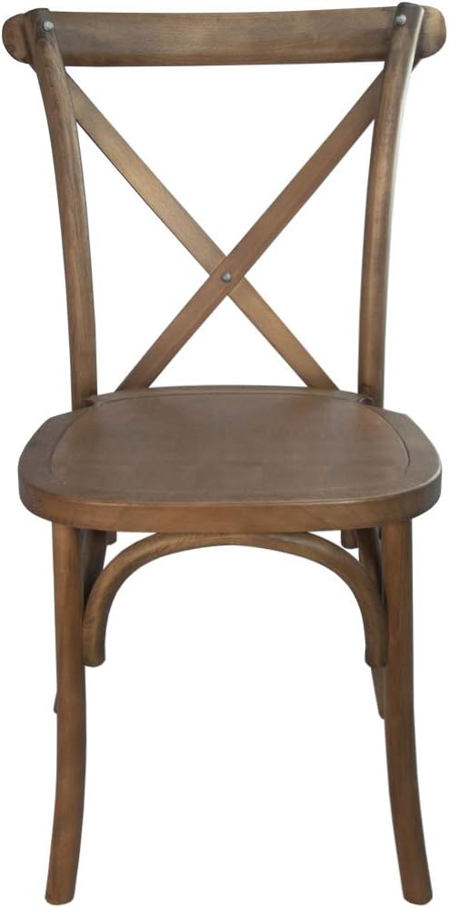 EMMA + OLIVER 2-Pack Light Brown X-Back Chair-Ruum Studio Home