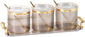 Acrylic Condiment Spice Jars,Condiment Spice Box With Lids and Spoons and Tray,Clear Plastic Condiment Canisters,Seasoning Box 3 Pack,Seasoning Box Set for Kitchen to Storage Salt,Paprika,Sugar-Ruum Studio Home