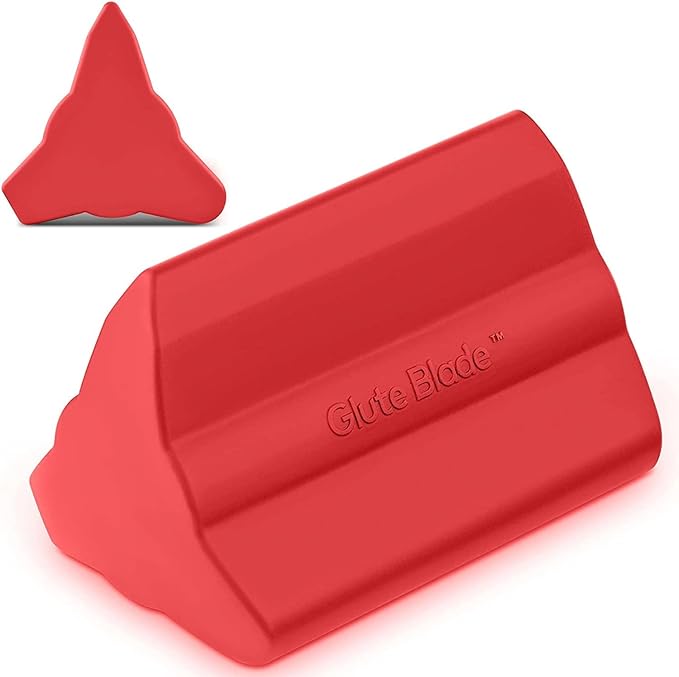 Plus Piriformis Massage Roller with 3 Different Heads for Targeted Trigger Point Pressure, Relieve Pain and Tightness in The Low Back and Sciatica (Larger Size, Hard Density, Red)-Ruum Studio Home