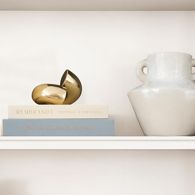 Linen Decorative Books for Home Decor,Set of 2 Aesthetic Faux Decor Book for Decoration,Fake Books for Bookshelf,Keepsake Storage Box (Blue & Beige)-Ruum Studio Home