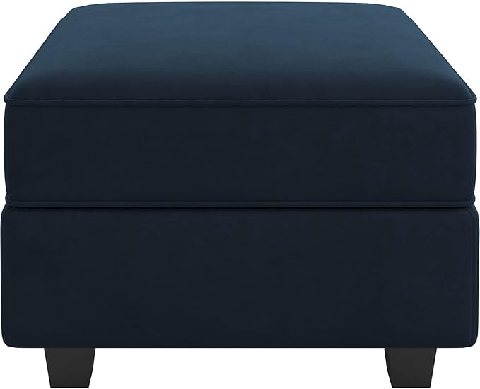 Belffin Storage Ottoman Module for Modular Sectional Sofa Square Seat Cube Velvet Foot Stool Blue-Ruum Studio Home