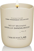 M&SENSE Natural Soy Candle| Vanilla Sandalwood | 5.3 oz | Minimalist Scented Candle for Relaxation, Gifting, Home Décor | for Bedroom, Office, Party Small-Ruum Studio Home
