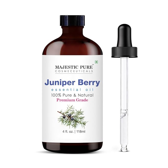 Majestic Pure Juniper Essential Oil with Glass Dropper - Huge 4 Fl Oz - 100% Pure and Natural Juniper Oil - Premium Grade Essential Oils for Diffuser, Aromatherapy, Soap and Candle Making-Ruum Studio Home