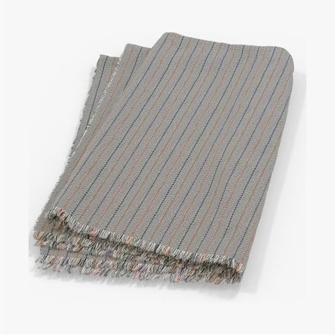 Outer Insect Shield Lightweight Throw Blanket - Pinstripe, 50’’W x 60’’, Recycled Material, Repels Mosquitoes, Ticks, Fleas & Flies, Machine Washable, Camping, Picnic, Beach, Travel-Ruum Studio Home