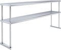 AmGood Double OverShelf Stainless Steel NSF - Many (72" Long x 14" Deep)-Ruum Studio Home