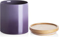 Sweejar Ceramic Food Storage Jar, Stackable Kitchen Canisters, Containers with Airtight Seal Wooden Lid for Serving Ground Coffee, Tea, Sugar, Salt and More - 16 Fl Oz (Gradient Purple)-Ruum Studio Home