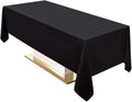 Surmente Black Tablecloth 60 x 120-inch Rectangular Polyester Table Cloth for Weddings, Banquets, or Restaurants-Ruum Studio Home