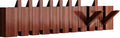 Wall Mounted Piano Key Hanger | Flip Style Hook | Entrance Wall Art Hook, Made of Oak Wood (3 Times Painted, 4 Times Polished) (Walnut, 10Hooks)-Ruum Studio Home