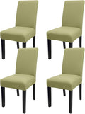 JQinHome Sage Green Chair Covers for Dining Room Set of 4, High Stretch Removable Washable Parsons Chair Slipcover for Home Party Hotel Wedding Ceremony (4PCS,Sage Green)-Ruum Studio Home