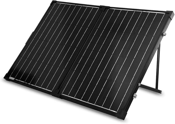 Renogy 100 Watt 12 Volt Portable Solar Panel for Power Station, Foldable 100W Solar Panel Suitcase with Adjustable Kickstand, Solar Charger for RV Camping Off Grid System,Black-Ruum Studio Home