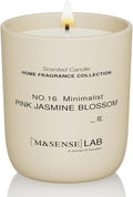 M&SENSE Natural Soy Candle| Pink Jasmine Blossom | 5.3 oz | Minimalist Scented Candle for Relaxation, Gifting, Home Décor | for Bedroom, Office, Party Small-Ruum Studio Home