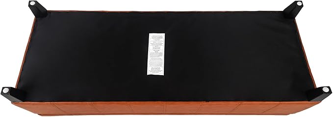 Joveco 51 Inch Storage Ottoman Bench,Tufted Leather Storage Bench for Bedroom (51”,Dark Orange)-Ruum Studio Home
