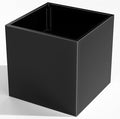 Tall Metal Cube Planter for Outdoor Plants 20" L x 20" W x 20" H, Heavy Duty Steel Rectangular Planter Box with Removable Insert Shelf, Modern Décor for Outside, Indoor, Garden (Black)-Ruum Studio Home