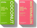 Zimba Teeth Whitening Strips for Teeth Sensitive, White Strips for Teeth Whitening, Teeth Whitener Stain Remover 28 White Strips Included Per Pack, 2 Pack (14 Day Treatment), Coconut and Watermelon-Ruum Studio Home
