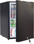 SMETA 12V RV Refrigerator 1.7 Cu.Ft Mini Camper Fridge with Lock and Key AC/DC 110V/12v Quiet Absorption Compact Refrigerator for RV Semi Truck Patio Car with Reversible Door Beverage Cooler, Black-Ruum Studio Home