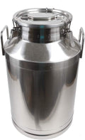 Stainless Steel Milk Can, 60L/15.9 Gallon Heavy Duty Airtight Storage Canister Milk Bucket with Lid, Embedded Silicone Milk Jug Wine Pail Water Cereals Bucket with Three Latches and Two Handles-Ruum Studio Home