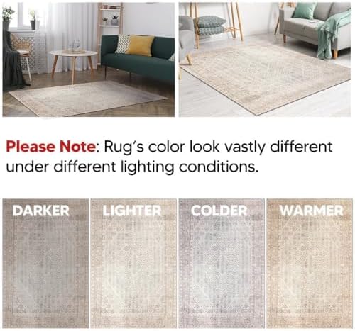 Keen Home Design 2x10 Rug - Machine Washable Runner Rug with Non-Slip Backing, Ideal for Hallway, Entryway, Kitchen, Laundry Room - Vintage, Easy Clean, Durable, Low Pile - (2'6" x 10')-Ruum Studio Home