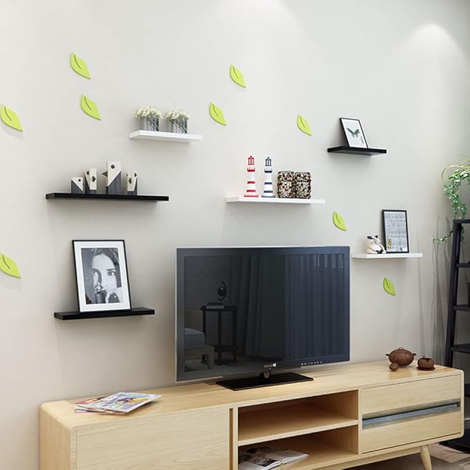 Floating Shelf, Set of 2 Wall Shelf, 30 in W x 12.75 in D x 2 in H Wooden Floating Wall Shelf with Invisible Brackets for Living Room/Bedroom/Bathroom/Kitchen Storage and Decor, Walnut-Ruum Studio Home