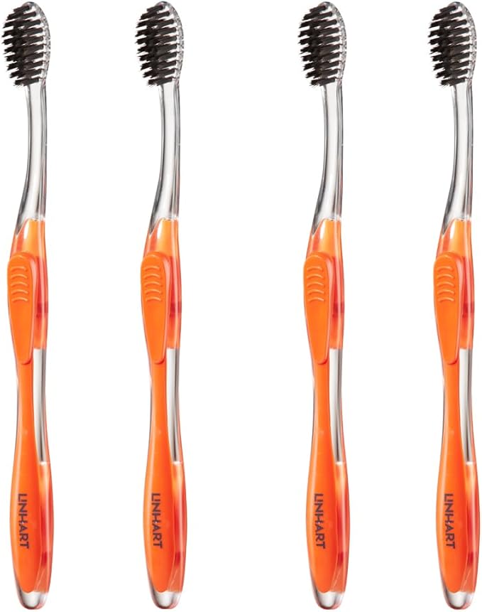LINHART Extra Soft Toothbrush – Teeth Whitening Toothbrush with Multi Length Bristles, 4 Pack-Ruum Studio Home