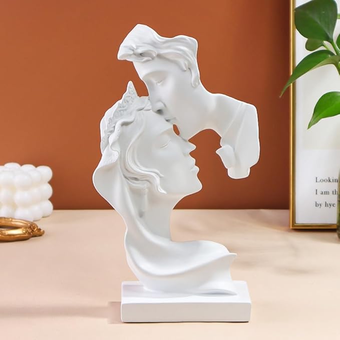 Large Couples Kiss Sculpture,Abstract Art Couple Sculpture Home Furnishing Resin Statue Decoration Romantic Statue Used for Home Decoration, Wedding, Gift-Ruum Studio Home
