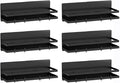 Magnetic Spice Rack for Refrigerator,Magnetic Shelf Fridge Organizer for Kitchen, Spice Rack Space Saver Container for Kitchen/Apartment, Drill Free, Black 6 Pack-Ruum Studio Home