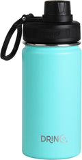 DRINCO Stainless Steel Water Bottle Spout Lid Vacuum Insulated Double Wall Water Bottle Wide Mouth (40oz 32oz 22oz 18oz 14oz) Leak Proof Keeps Cold or Hot (14 oz, 14oz Teal)-Ruum Studio Home