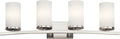 KICHLER Crosby 31" 4 Light Vanity Light Satin Etched Cased Opal Brushed Nickel-Ruum Studio Home