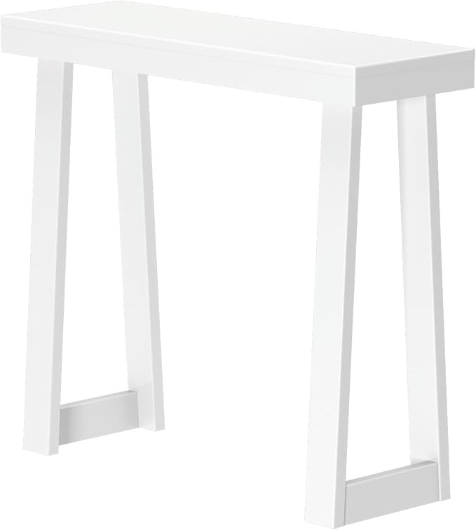 Plank+Beam Solid Wood Console Table, 36 Inch, Sofa Table, Narrow Entryway Table for Hallway, Behind The Couch, Living Room, Foyer, Easy Assembly, White-Ruum Studio Home