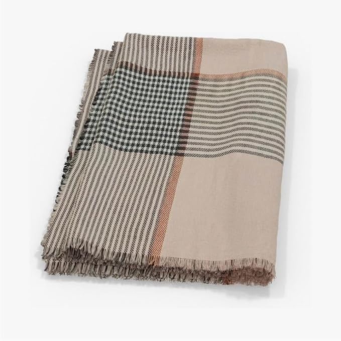 Outer Bug Shield Outdoor Throw Blanket w/Insect Shield Repellent Gear Technology- Lightweight Insect-Repellent Outdoor Blanket, Camping Picnic & Beach Blanket, Striped Plaid, 60” x 80”-Ruum Studio Home
