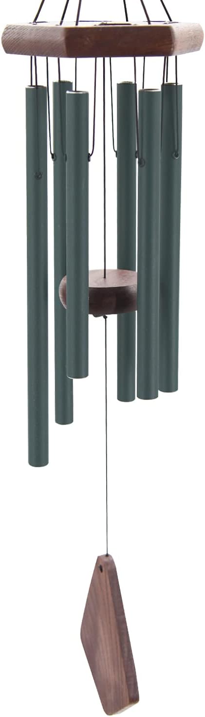 Small Green Wind Chimes for Outside, Tuned Soothing Melody, Sympathy Chimes for Mom/Housewarming, Outdoor Decoration-Ruum Studio Home