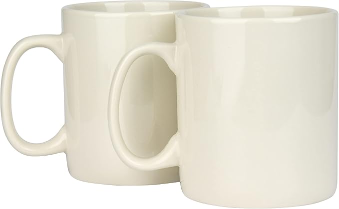 30oz Super Large Ceramic Coffee Mugs Large Handles Set of 2 (Cream)-Ruum Studio Home