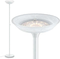 BoostArea Torchiere Floor Lamp, 24W Super Bright LED Standing Lamp, Stepless Dimmable Pole Lamp with 3000K Lighting, Glass Lampshade, 71Inch Tall Metal Modern Floor lamps for Living Room/Bedroom White-Ruum Studio Home