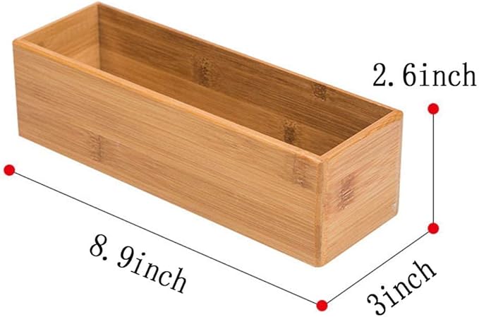 Bamboo Drawer Organizer - Kitchen Utensil Organizer Silverware Tray Cutlery Holder，Office Desk Supplies and Accessories (8.9x3x2.6 inch)-Ruum Studio Home