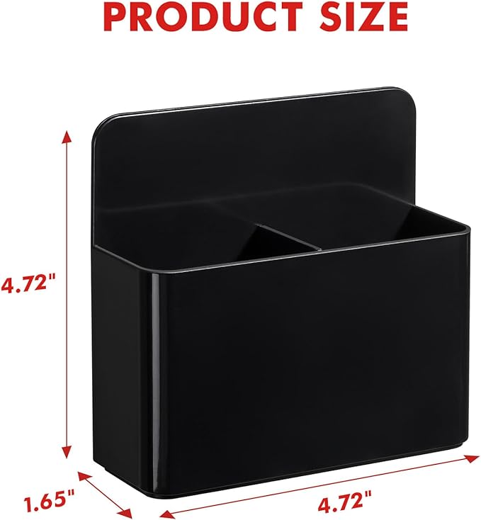 BEYGORM 2 Pack Plastics Magnetic Pen Holder for Refrigerator, Dry Erase Marker Holder for Whiteboard，Magnet School Locker Organizer Accessories, Pencil Cup, Pen Caddy, Classroom Organization(Black)-Ruum Studio Home