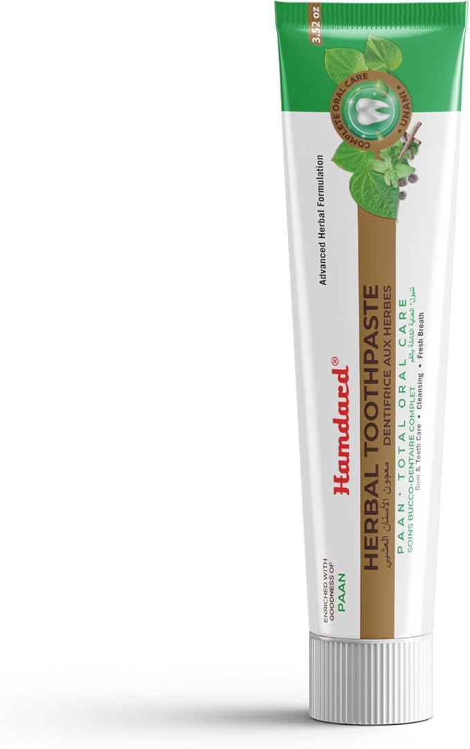 Hamdard Paan Total Oral Care Toothpaste – 100g (Pack of 4) | Herbal Ayurvedic Toothpaste with Paan Flavor | Fluoride-Free | Gum Care, Fresh Breath & Natural Oral Hygiene-Ruum Studio Home